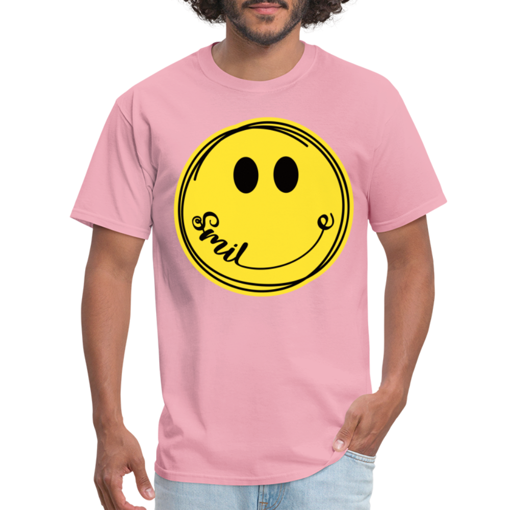 Smile - Smiley Face Emoji T-Shirt - pink