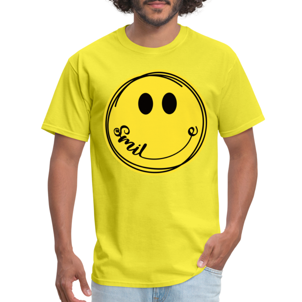 Smile - Smiley Face Emoji T-Shirt - yellow