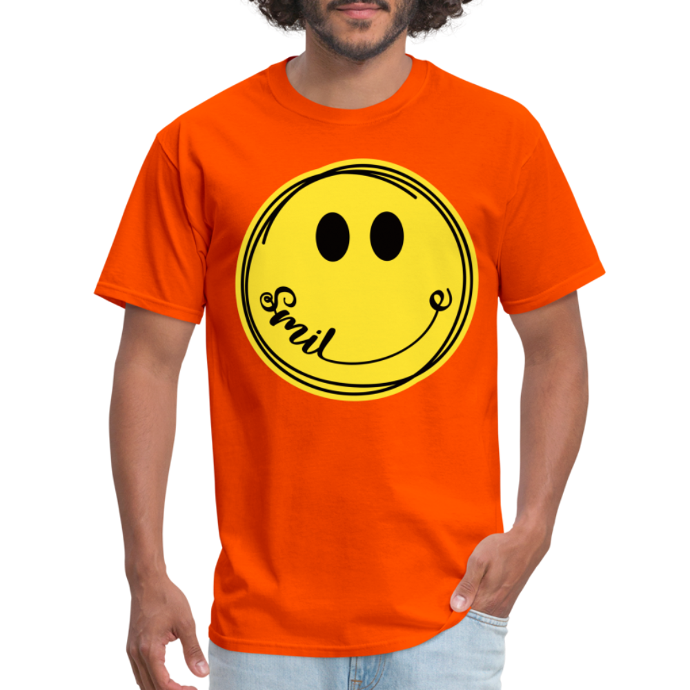 Smile - Smiley Face Emoji T-Shirt - orange