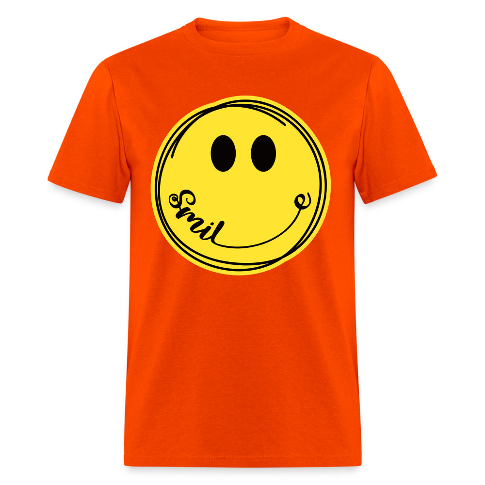 Smile - Smiley Face Emoji T-Shirt - orange