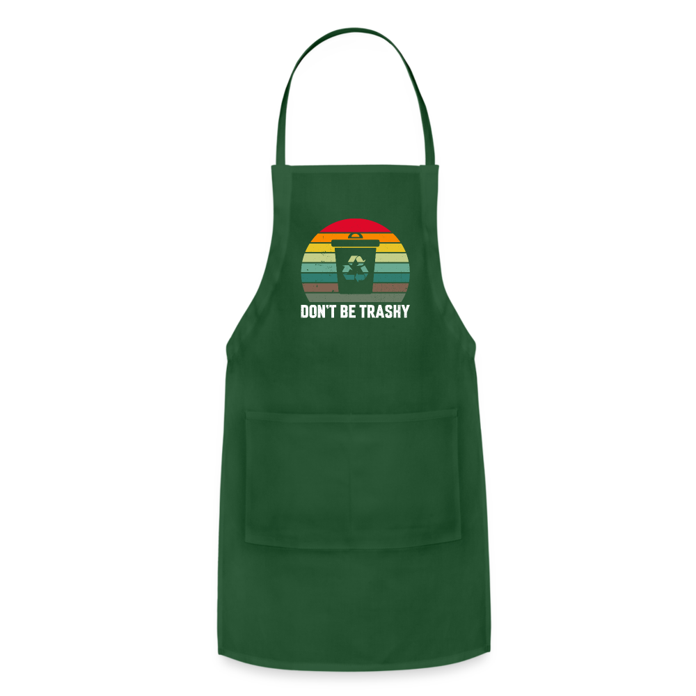Don't Be Trashy Adjustable Apron (Recycle) Color: black