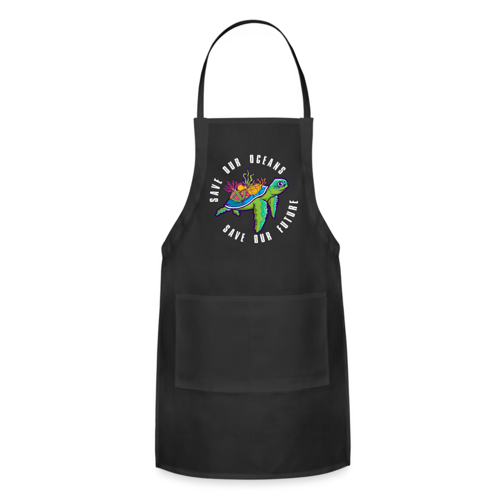 Save Our Oceans Save Our Future Adjustable Apron Color: black