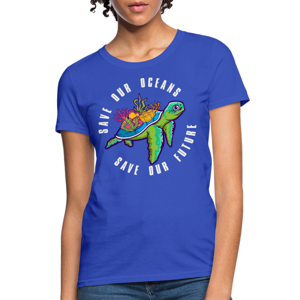 Save Our Oceans Save Our Future Women's T-Shirt - royal blue