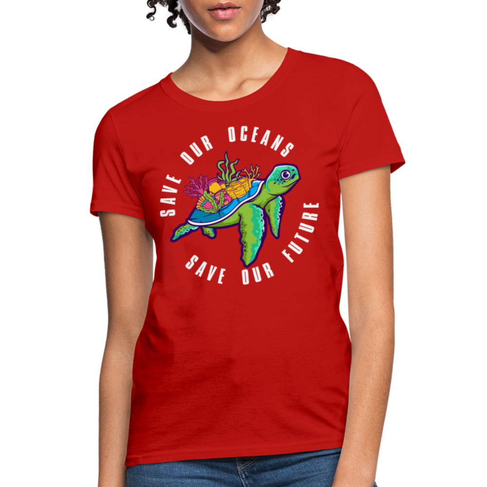 Save Our Oceans Save Our Future Women's T-Shirt - red