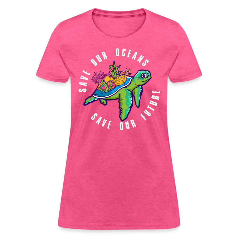 Save Our Oceans Save Our Future Women's T-Shirt - heather pink