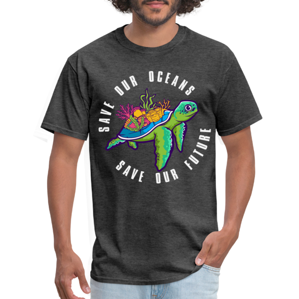 Save Our Oceans Save Our Future T-Shirt Color: heather black
