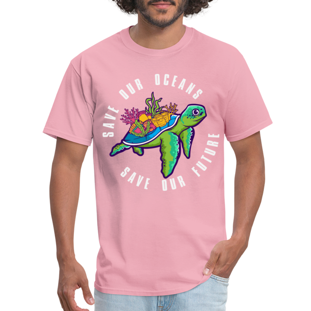 Save Our Oceans Save Our Future T-Shirt Color: pink