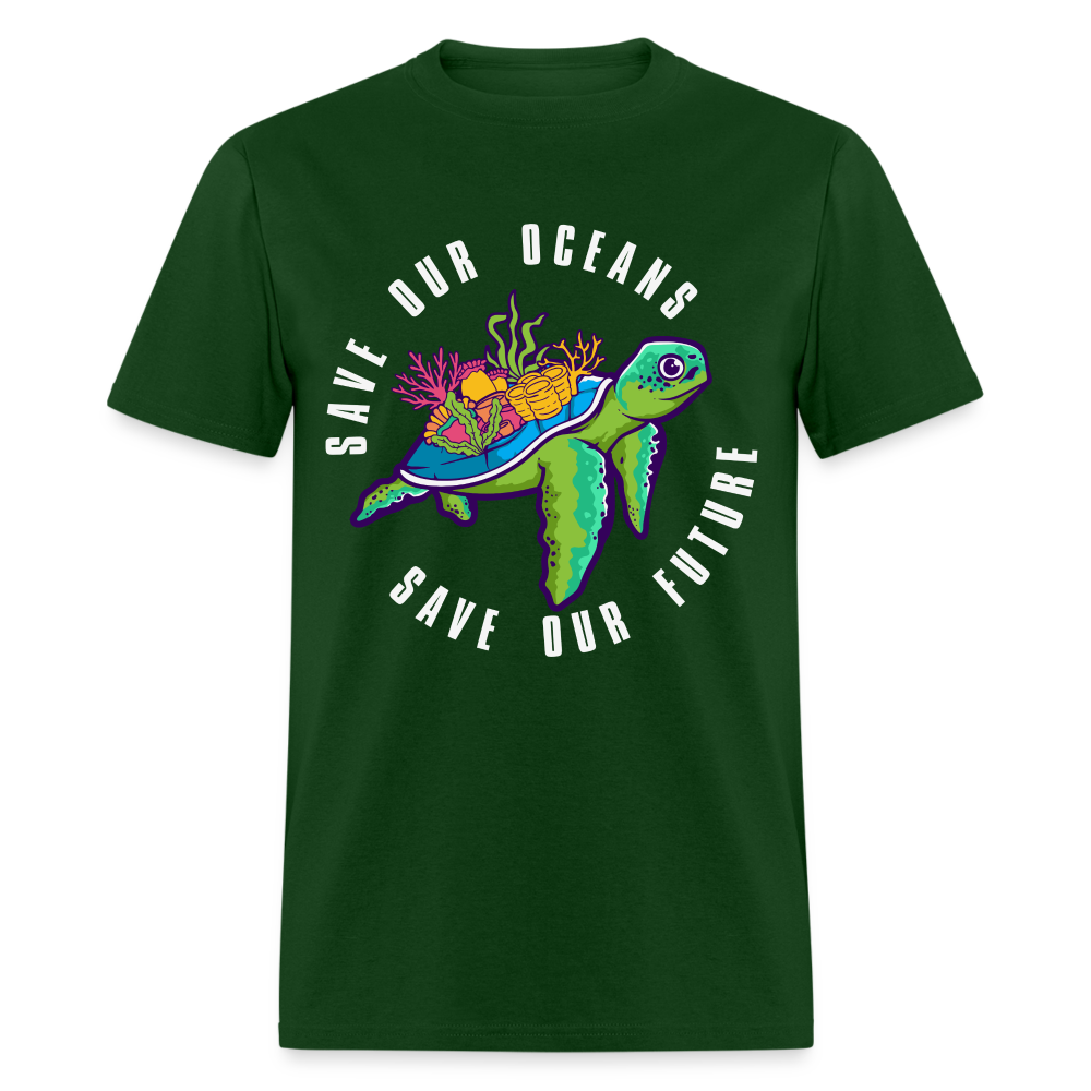 Save Our Oceans Save Our Future T-Shirt Color: aquatic blue