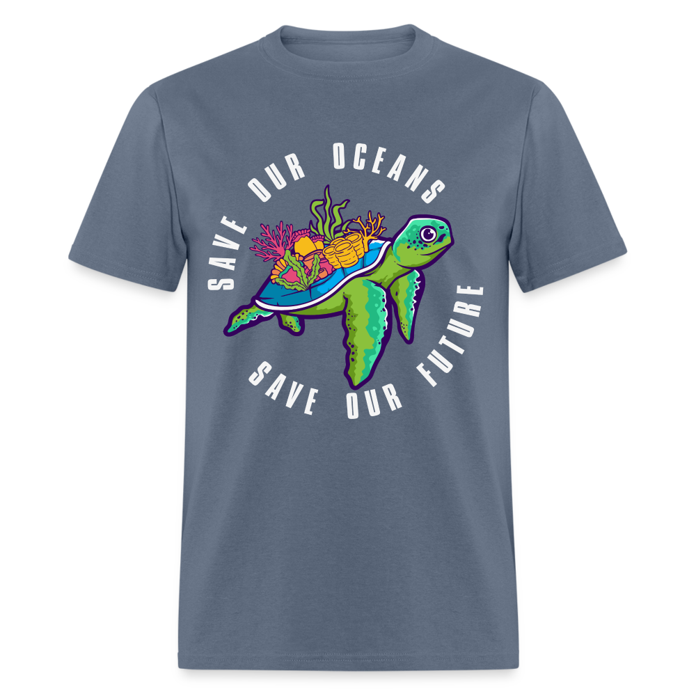 Save Our Oceans Save Our Future T-Shirt Color: denim