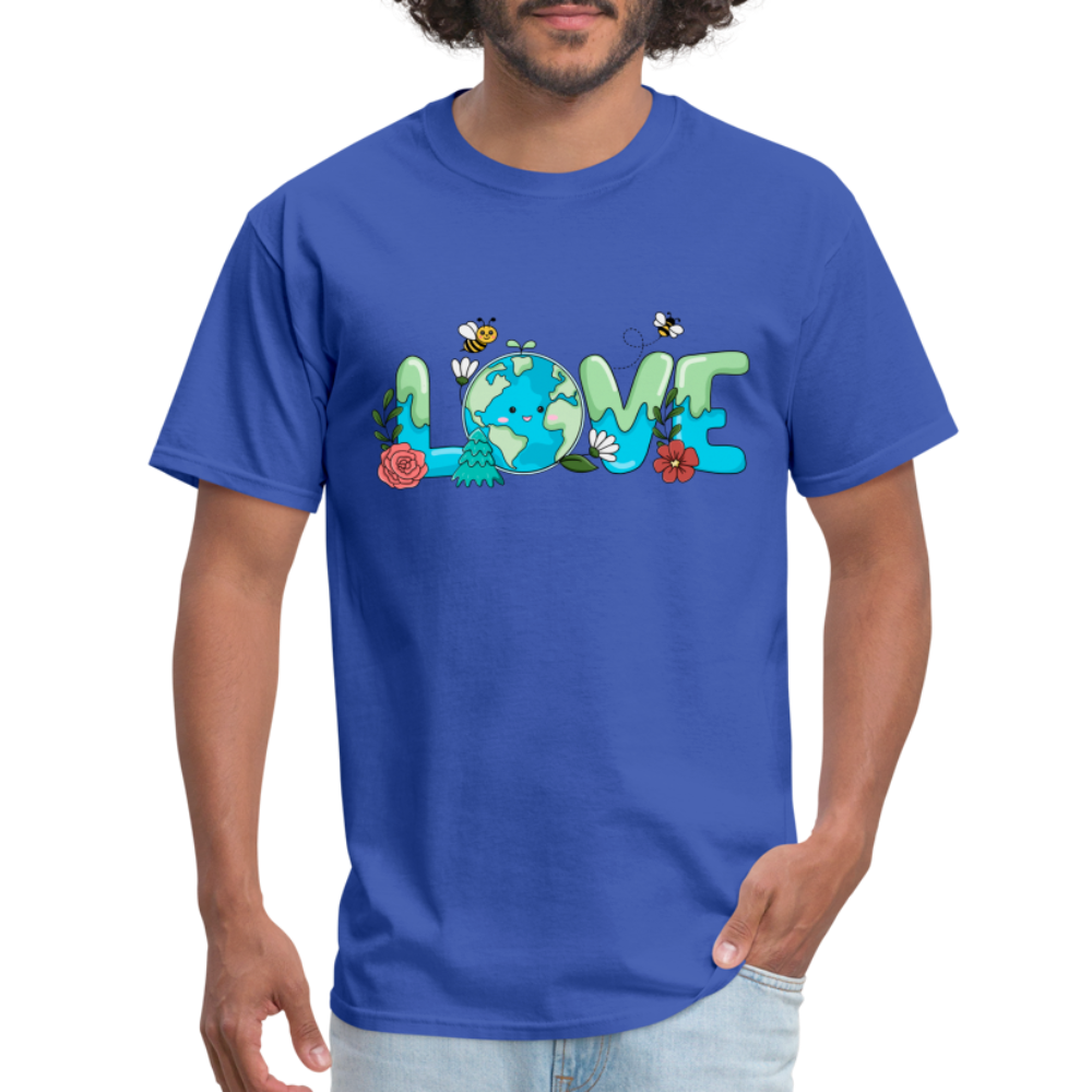 Nature's LOVE Celebration T-Shirt (Earth Day) - royal blue