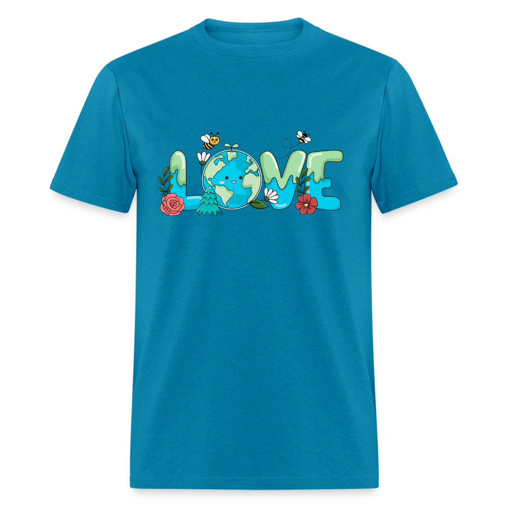 Nature's LOVE Celebration T-Shirt (Earth Day) - turquoise