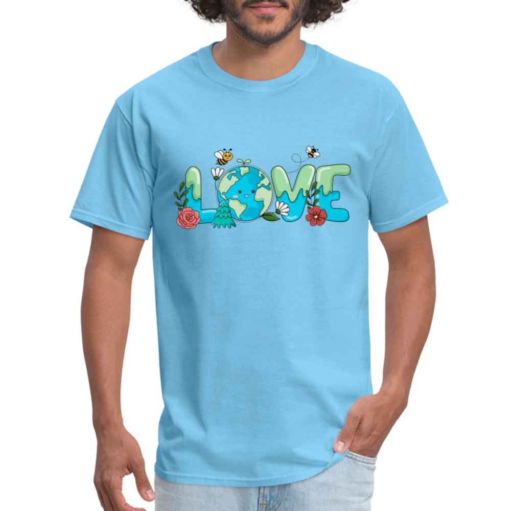 Nature's LOVE Celebration T-Shirt (Earth Day) - aquatic blue