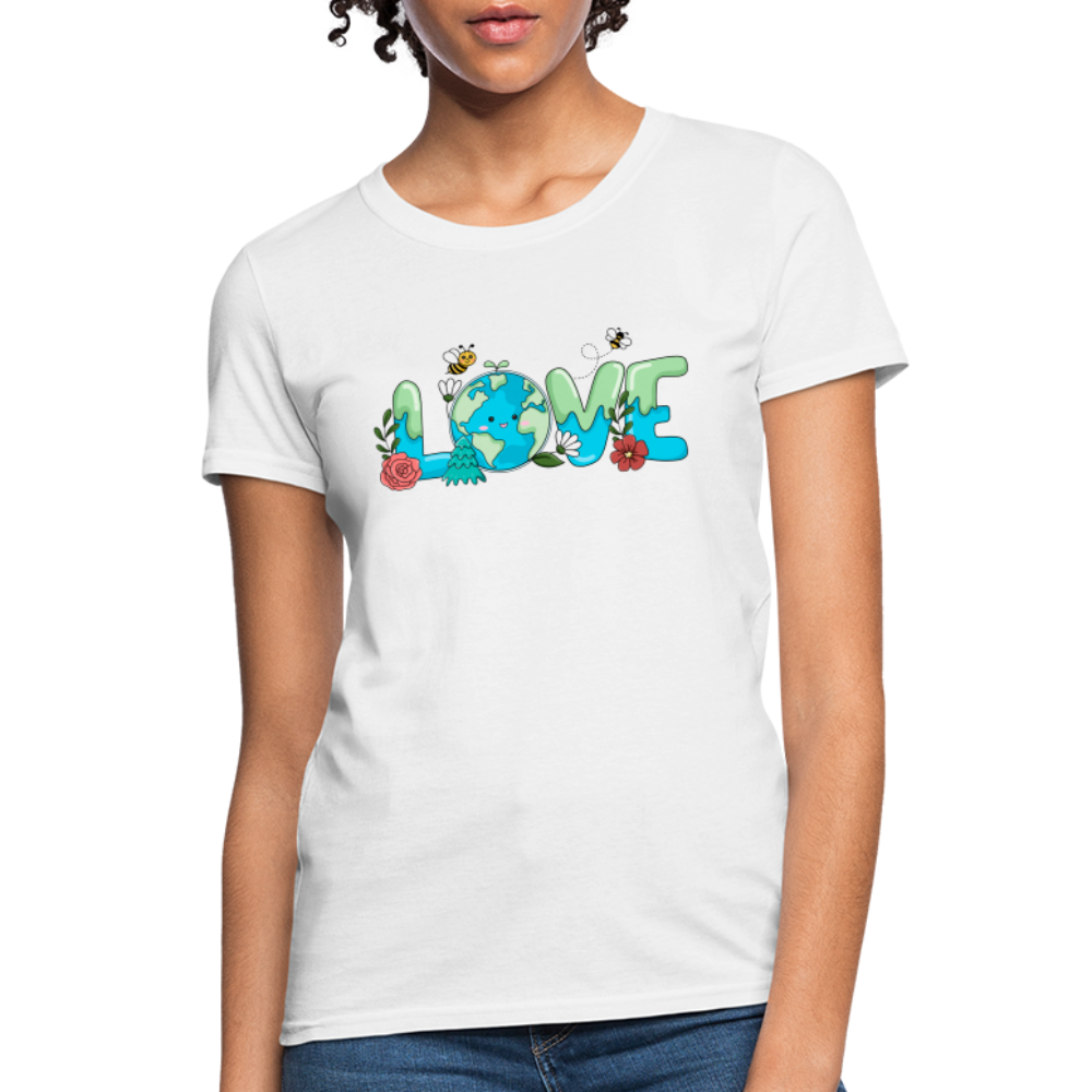 Nature's LOVE Celebration Women's T-Shirt (Earth Day) - white