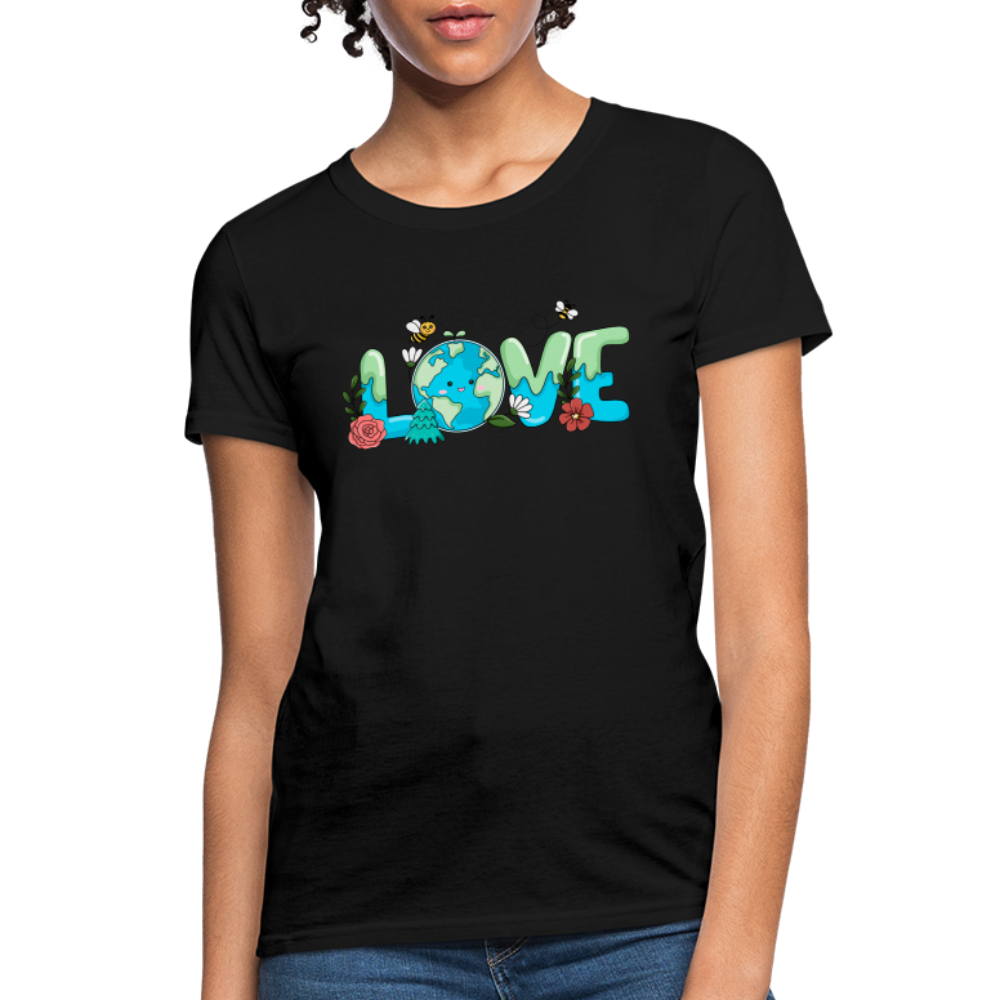 Nature's LOVE Celebration Women's T-Shirt (Earth Day) - black
