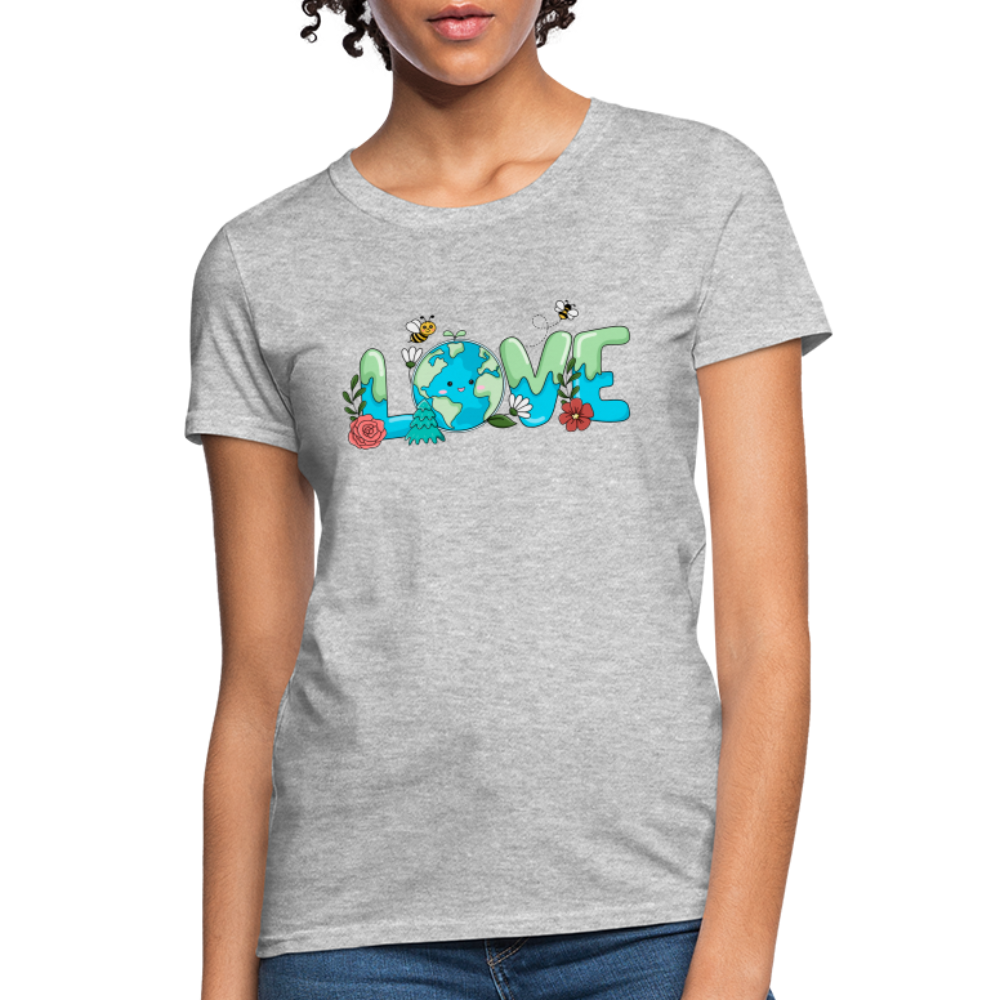 Nature's LOVE Celebration Women's T-Shirt (Earth Day) - heather gray