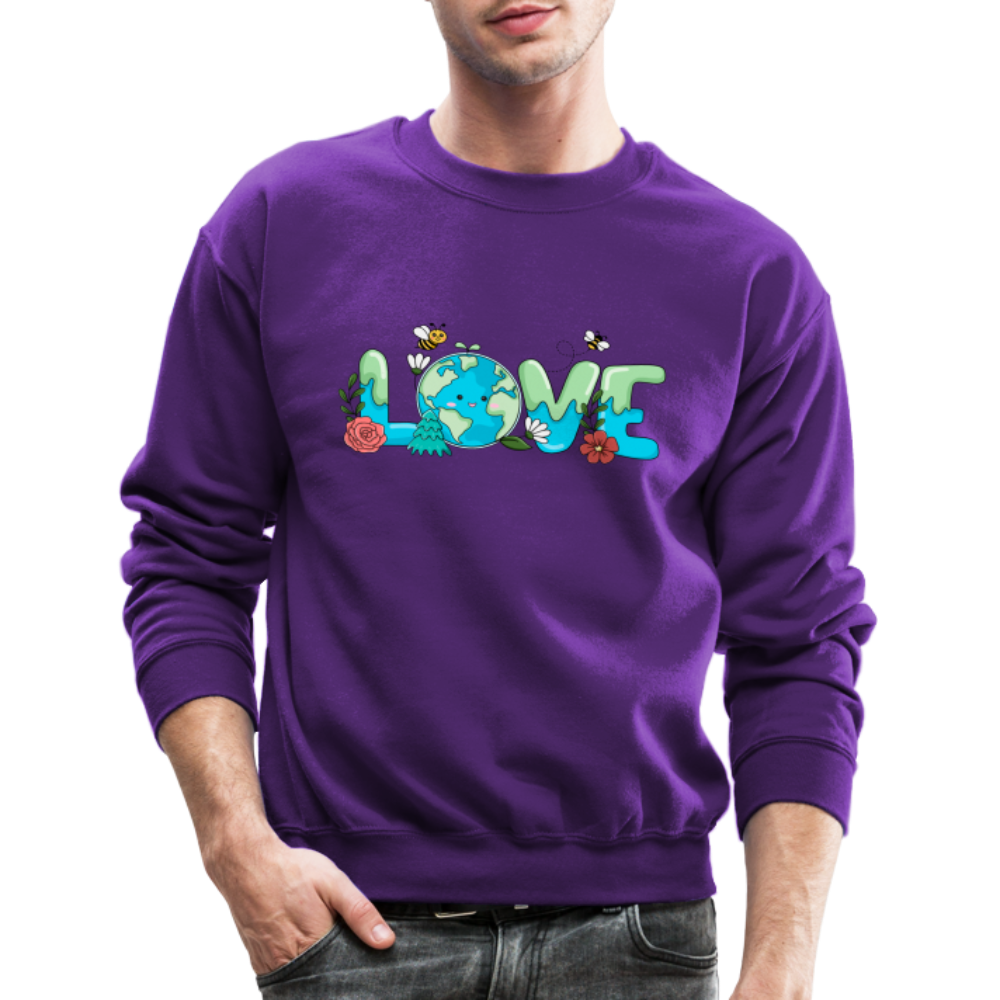 Nature's LOVE Celebration Sweatshirt (Earth Day) Color: purple
