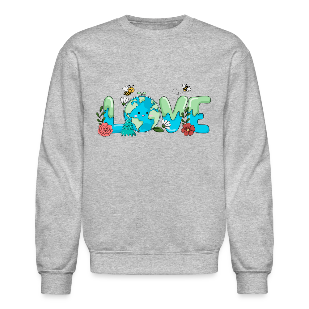 Nature's LOVE Celebration Sweatshirt (Earth Day) Color: heather gray