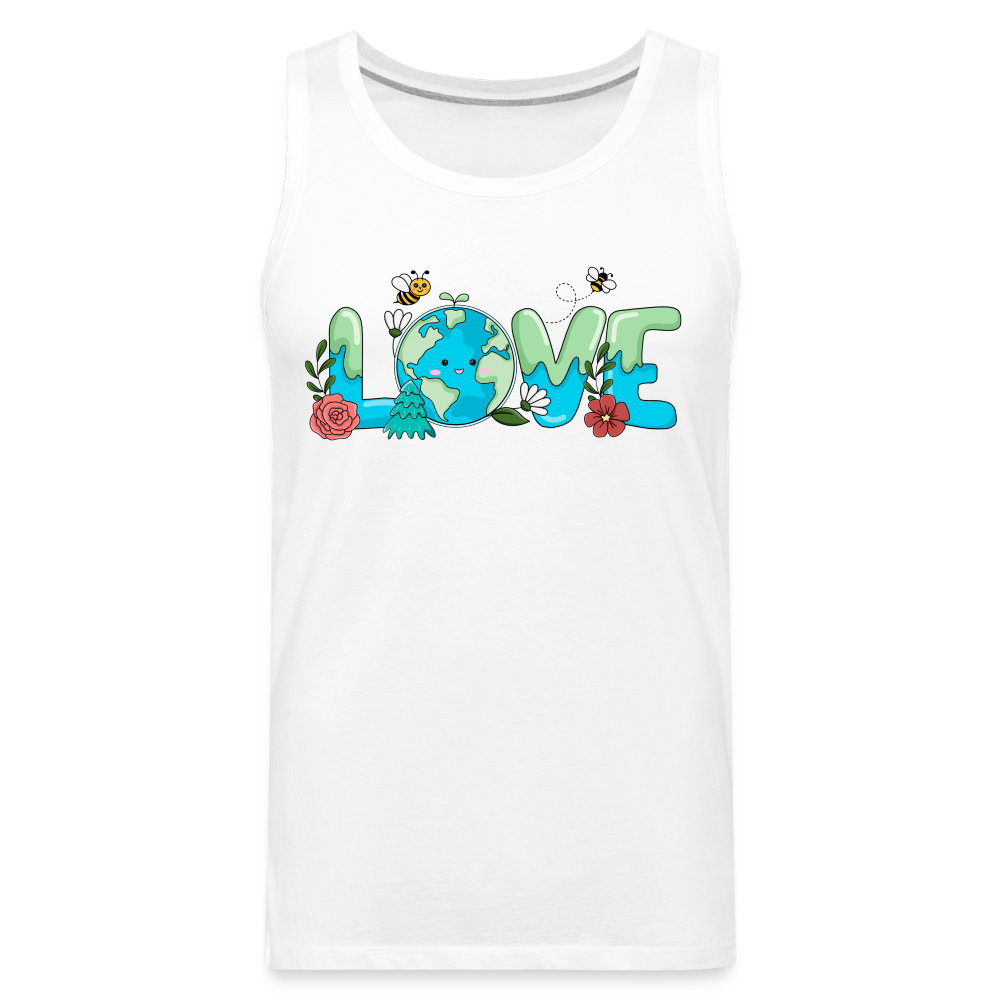Nature's LOVE Celebration Men’s Premium Tank Tops (Earth Day) Color: deep navy