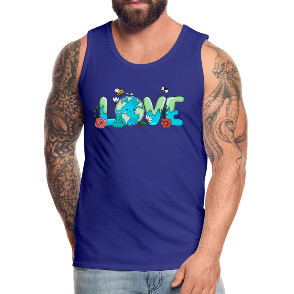 Nature's LOVE Celebration Men’s Premium Tank Tops (Earth Day) - royal blue