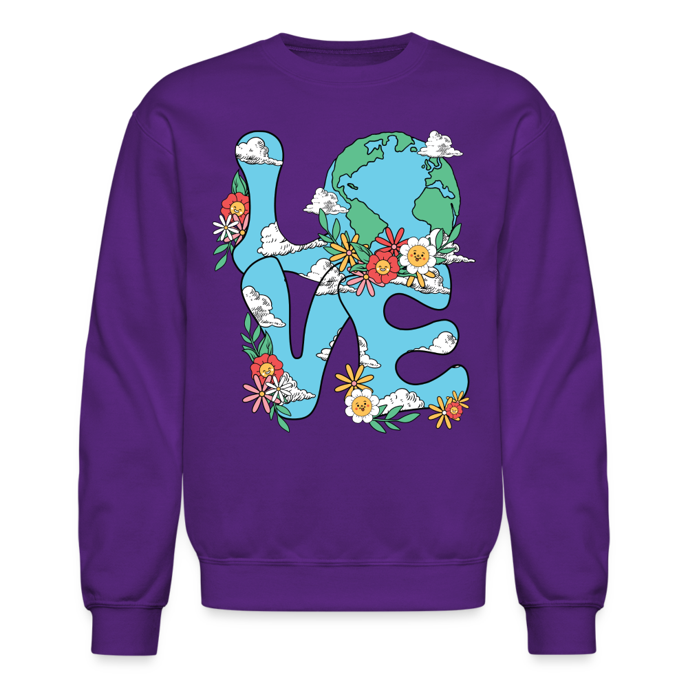 Floral LOVE Earth Day Sweatshirt Color: black