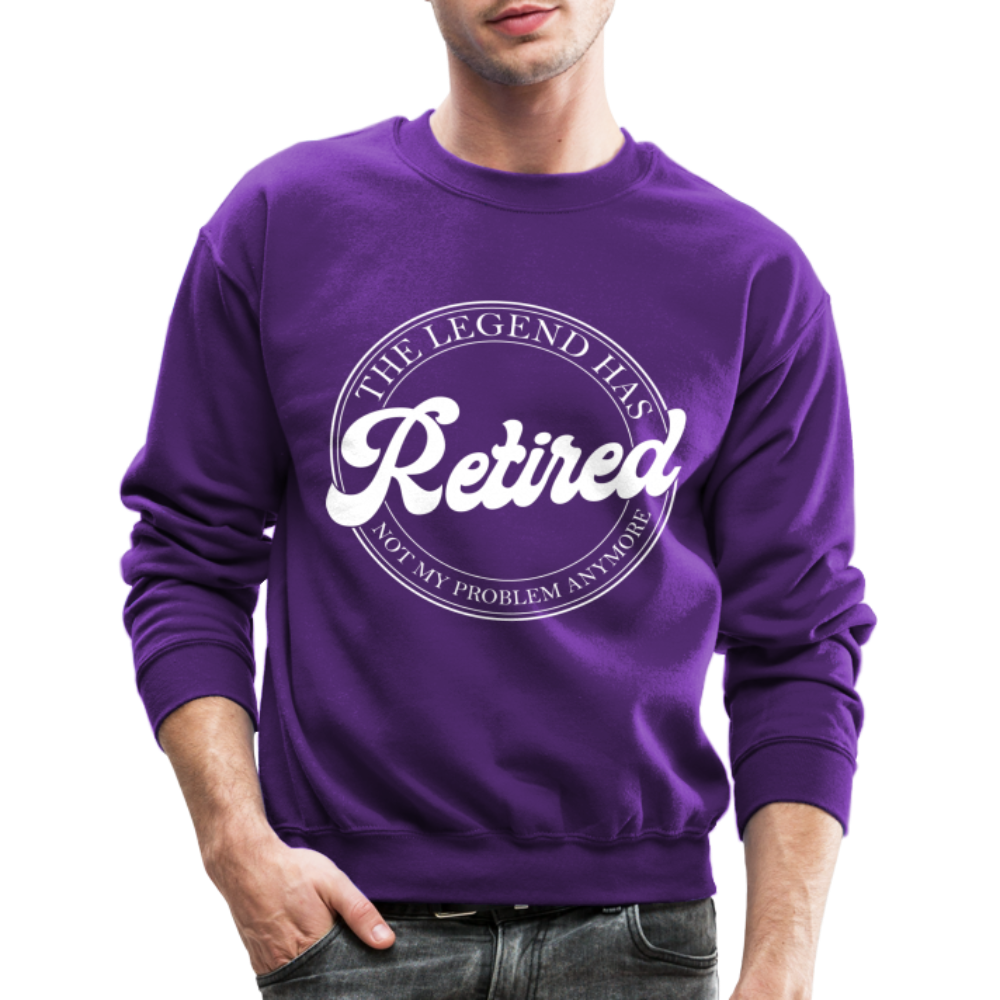 The Legend Has Retired Sweatshirt Color: purple