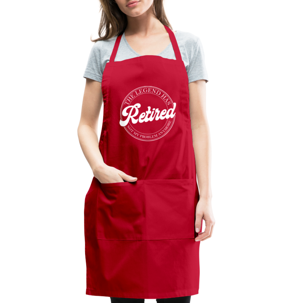 The Legend Has Retired Adjustable Apron Color: black