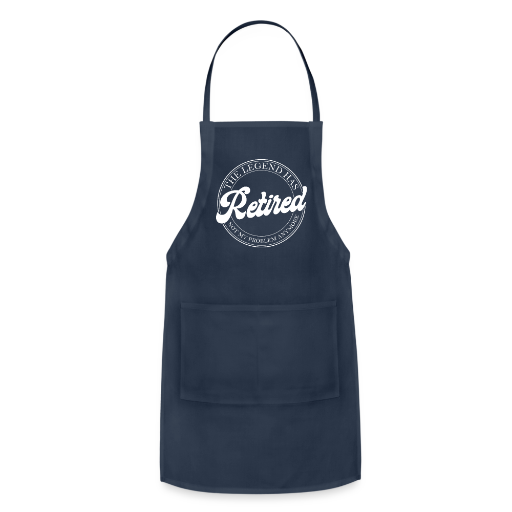 The Legend Has Retired Adjustable Apron Color: navy