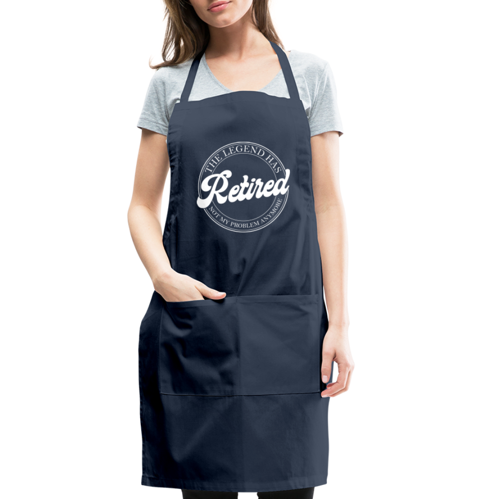 The Legend Has Retired Adjustable Apron Color: black