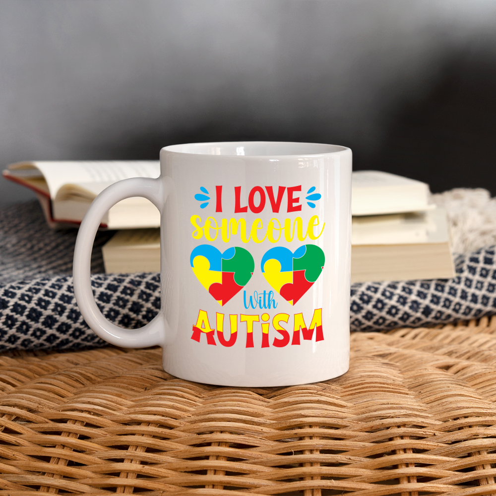 I Love Someone With Autism Coffee Mug Color: One Size