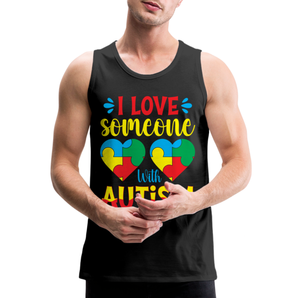 I Love Someone With Autism Men’s Premium Tank Top Color: royal blue