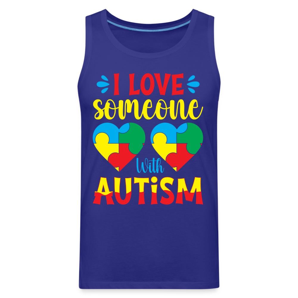 I Love Someone With Autism Men’s Premium Tank Top - royal blue