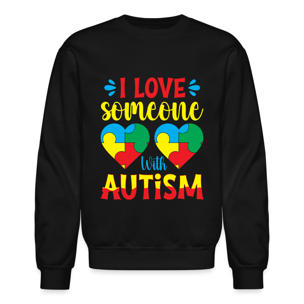 I Love Someone With Autism Sweatshirt Color: royal blue