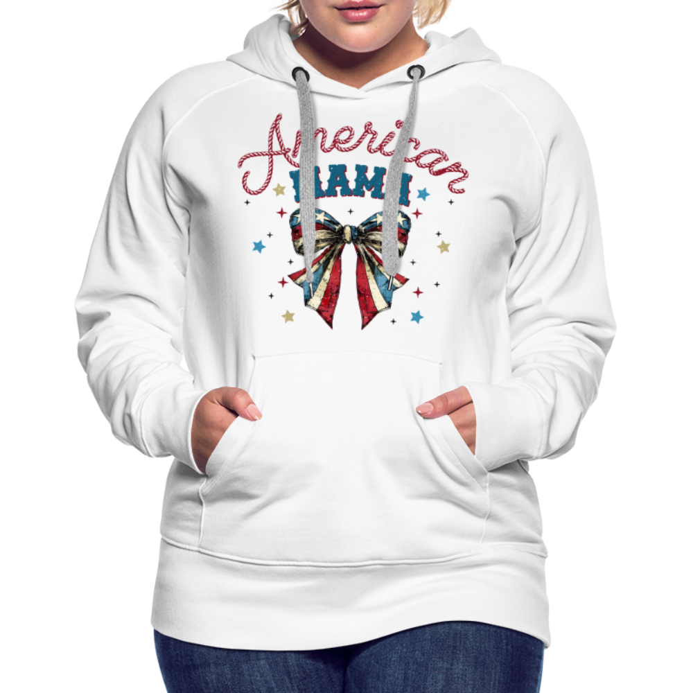 American Mama Women's Women’s Premium Hoodie - white