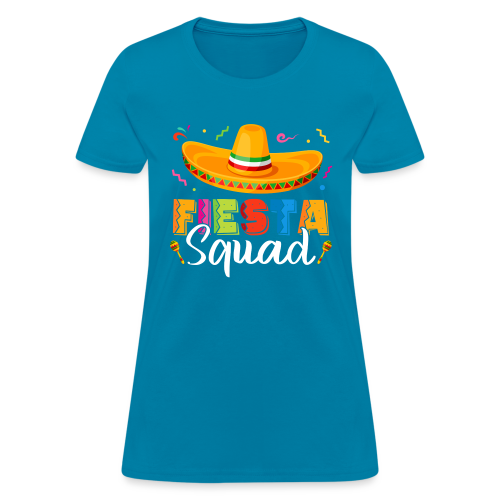 Cinco De Mayo Fiesta Squad Women's T-Shirt Color: Turquoise