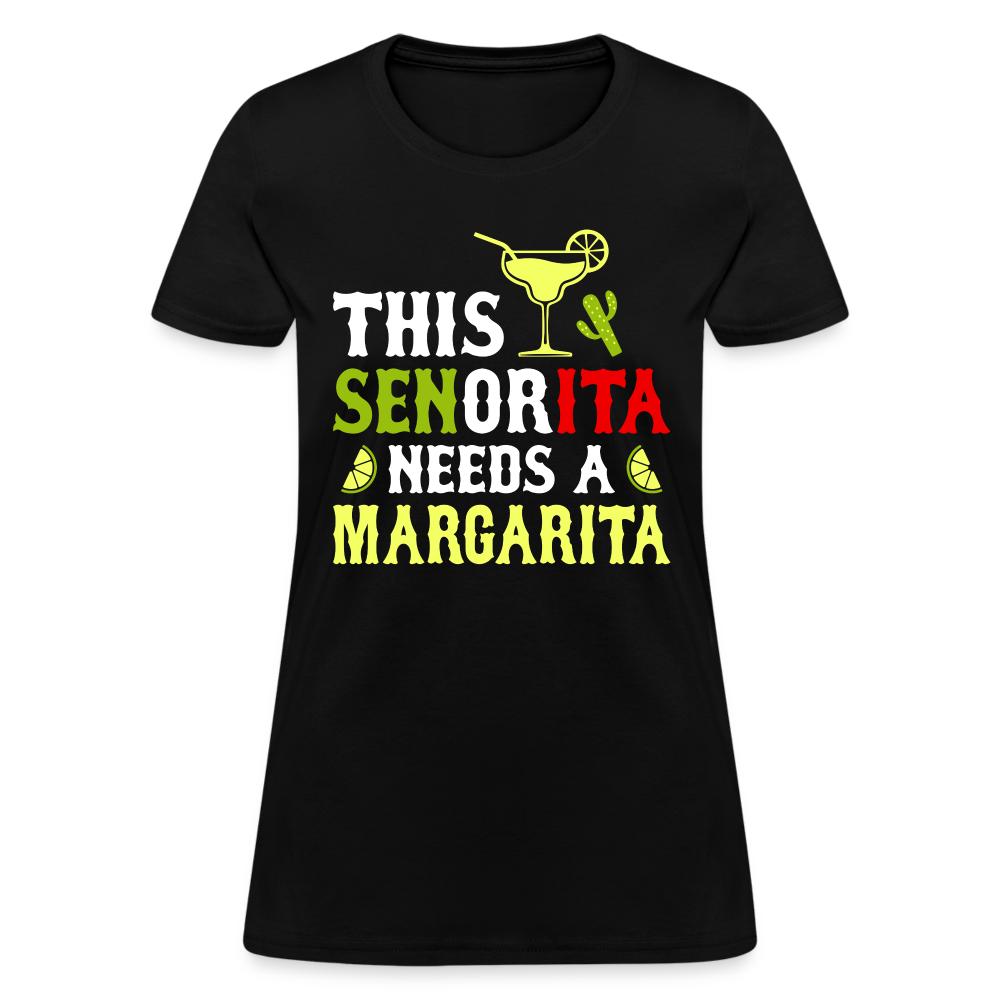 This Señorita Needs A Margarita - Cinco de Mayo T-Shirt Color: turquoise