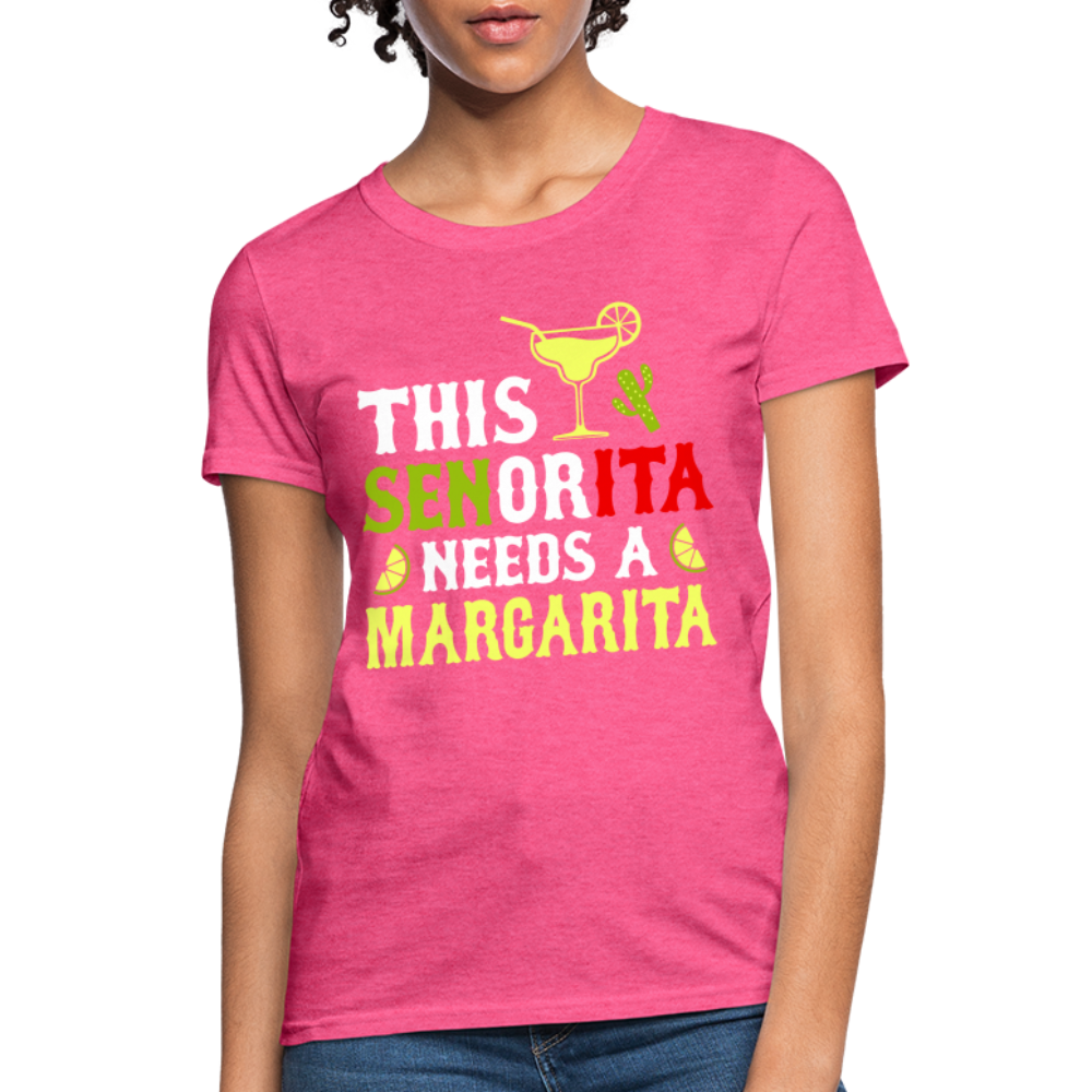 This Señorita Needs A Margarita - Cinco de Mayo T-Shirt Color: turquoise