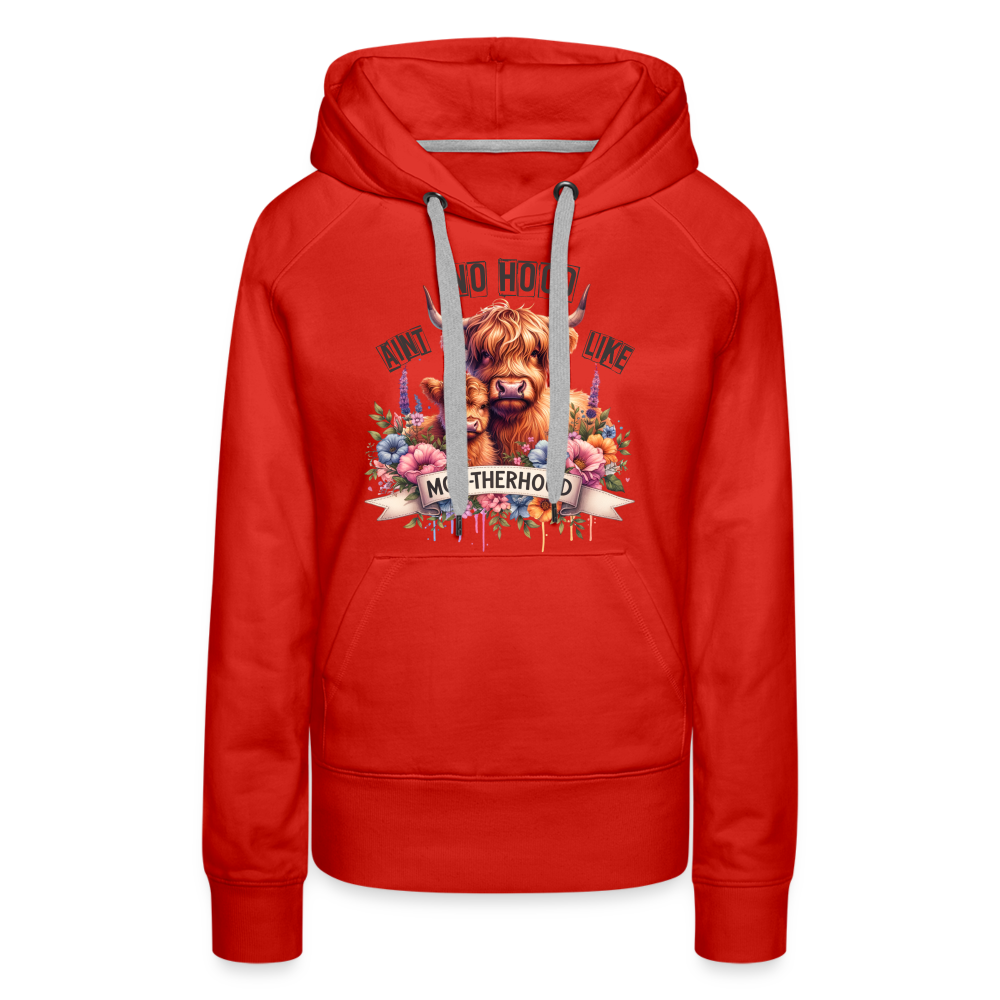 Highland Cow - Aint No Hood Like Moo-Therhood Women’s Premium Hoodie - red