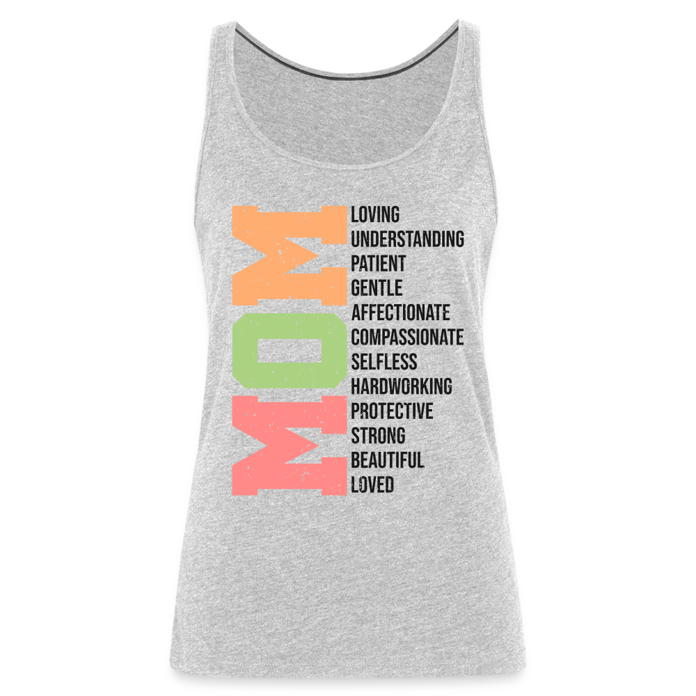 Mom Women's Women’s Premium Tank Top (Heartfelt Tribute) - heather gray