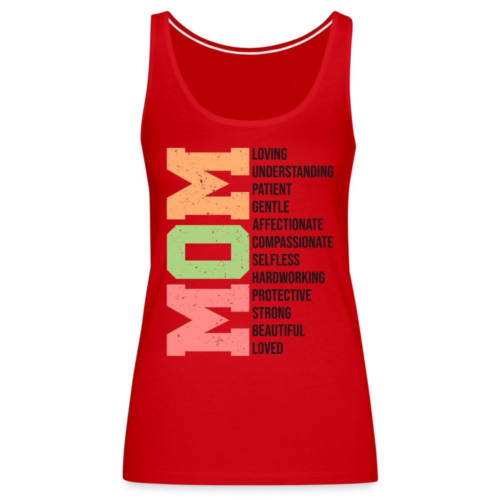 Mom Women's Women’s Premium Tank Top (Heartfelt Tribute) - red