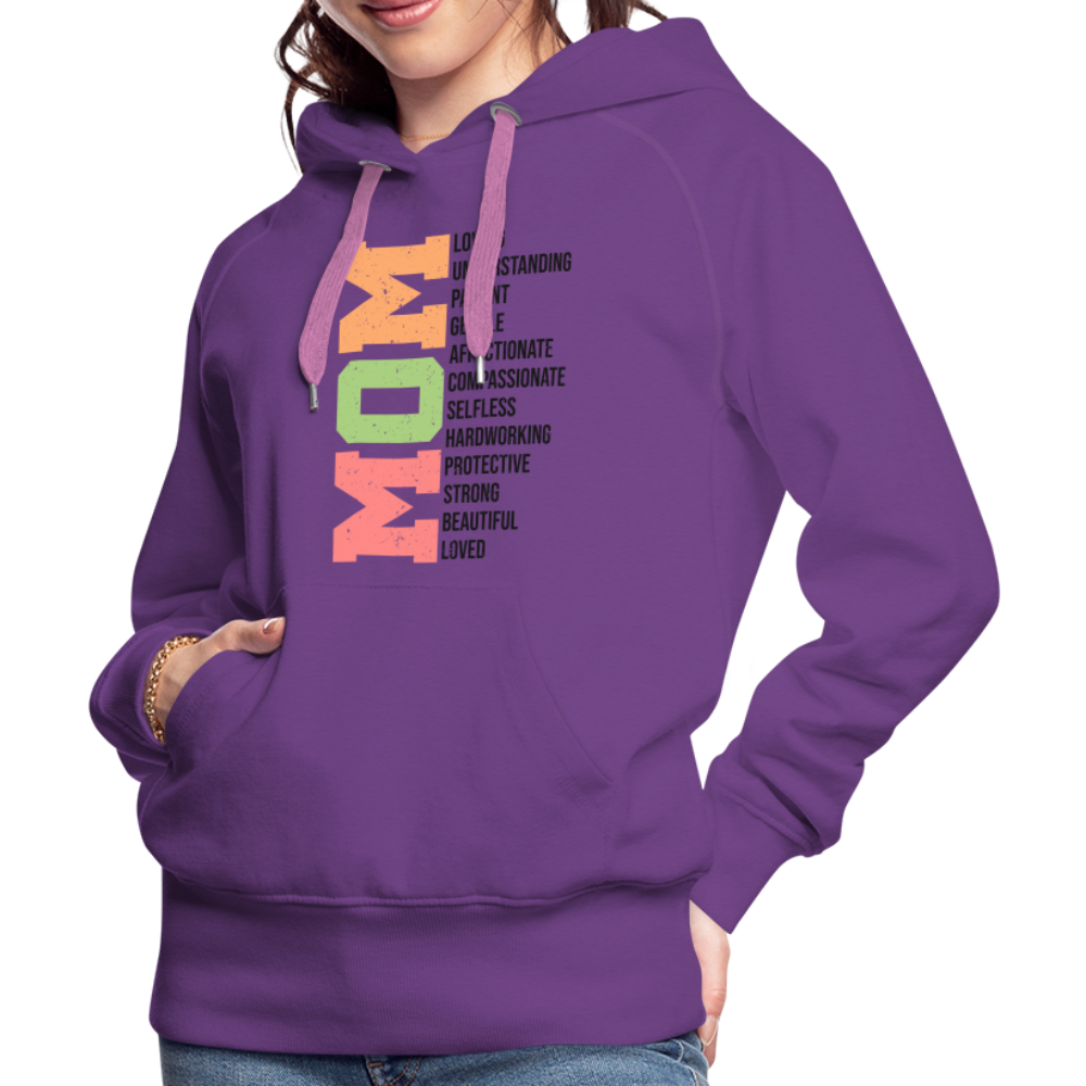 Mom Women’s Premium Hoodie (Heartfelt Tribute) - purple