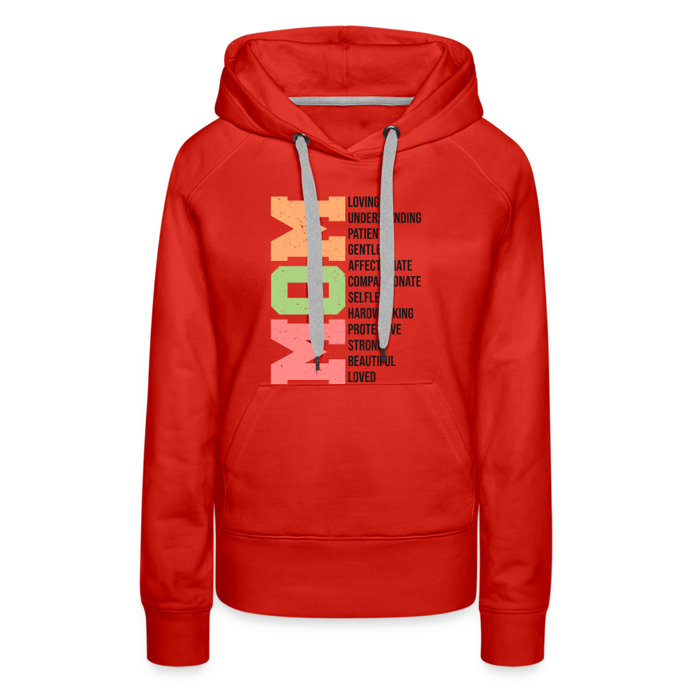 Mom Women’s Premium Hoodie (Heartfelt Tribute) - red