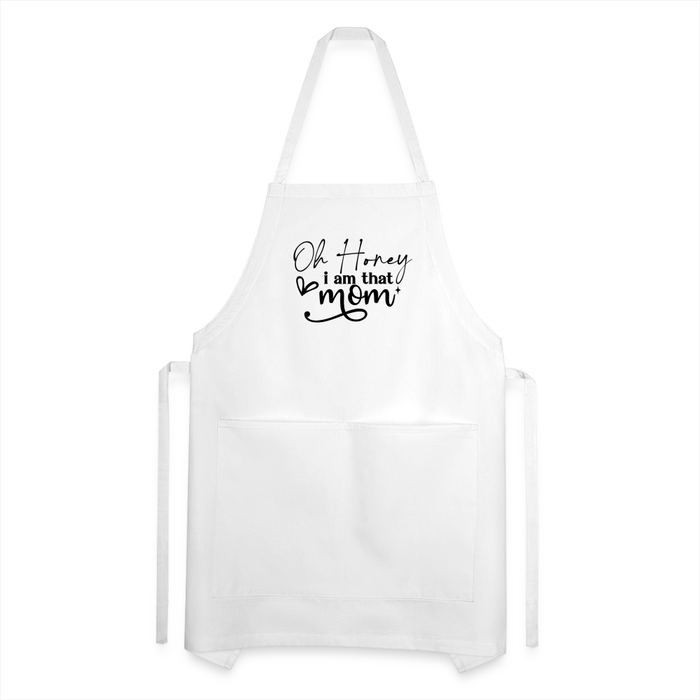 Oh Honey I am that Mom Adjustable Apron Color: red