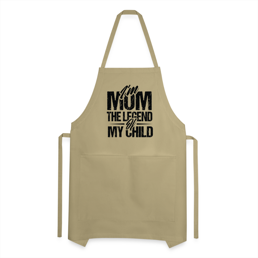 I'm Mom The Legend Of My Child Adjustable Apron Color: khaki