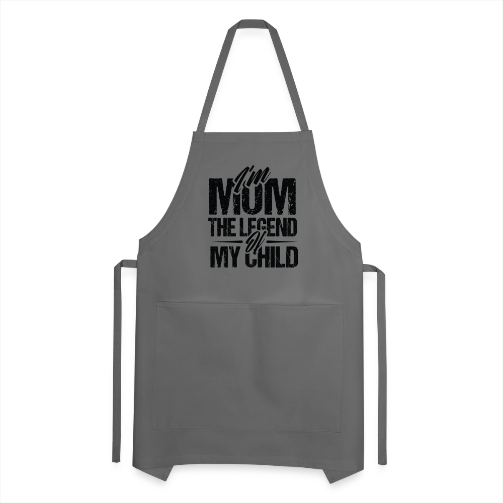 I'm Mom The Legend Of My Child Adjustable Apron Color: red