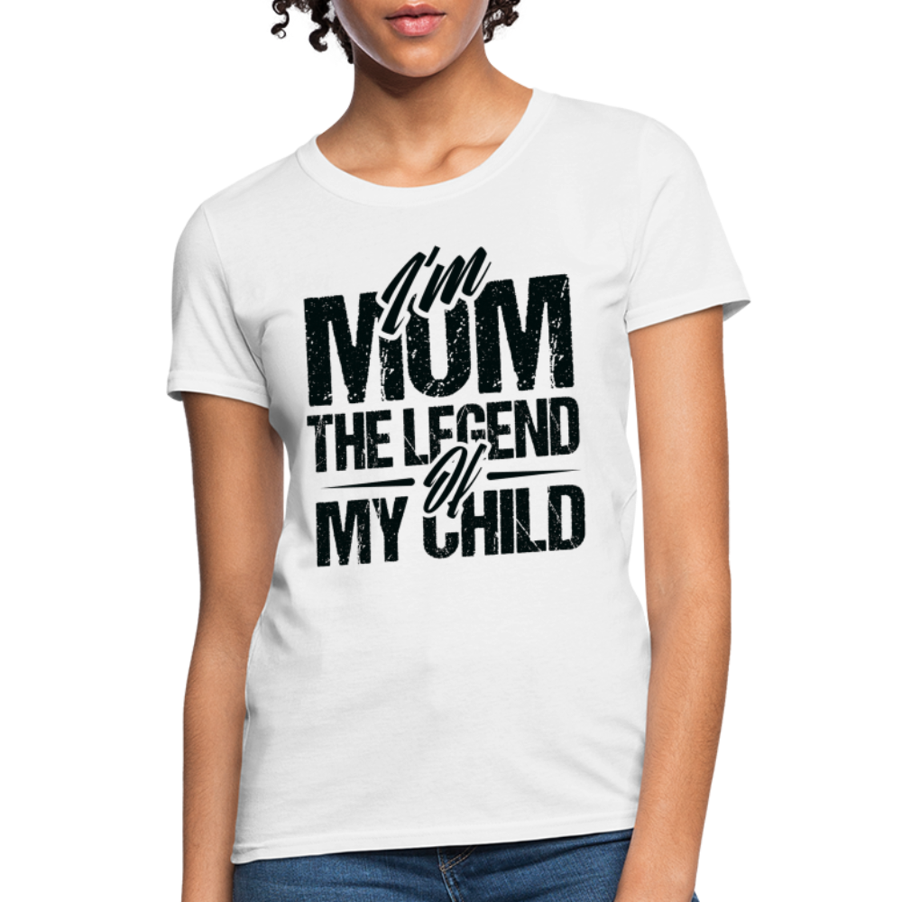 I'm Mom The Legend Of My Child Women's T-Shirt Color: heather coral