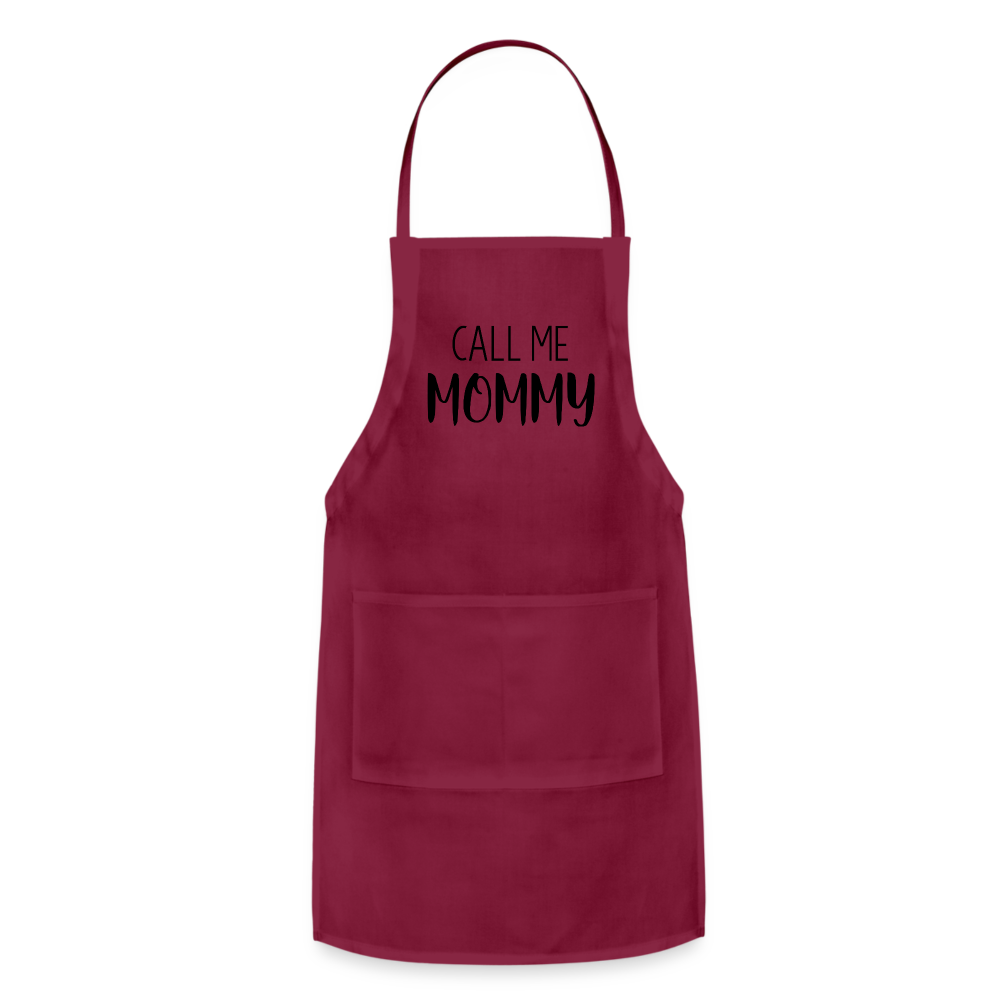 Call Me Mommy - Adjustable Apron Color: burgundy