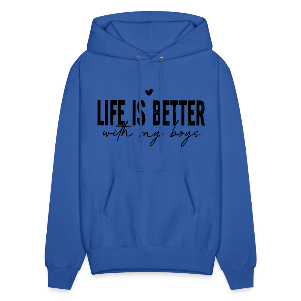 Life Is Better With My Boys - Unisex Hoodie Color: denim blue