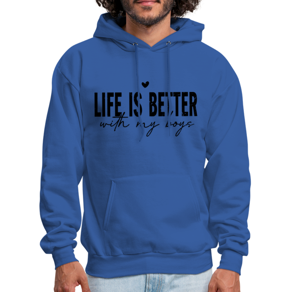 Life Is Better With My Boys - Unisex Hoodie Color: denim blue