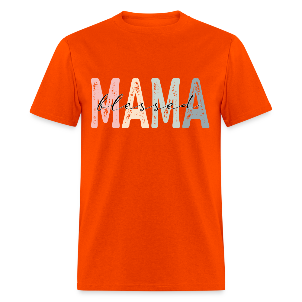 Blessed Mama T-Shirt Color: orange