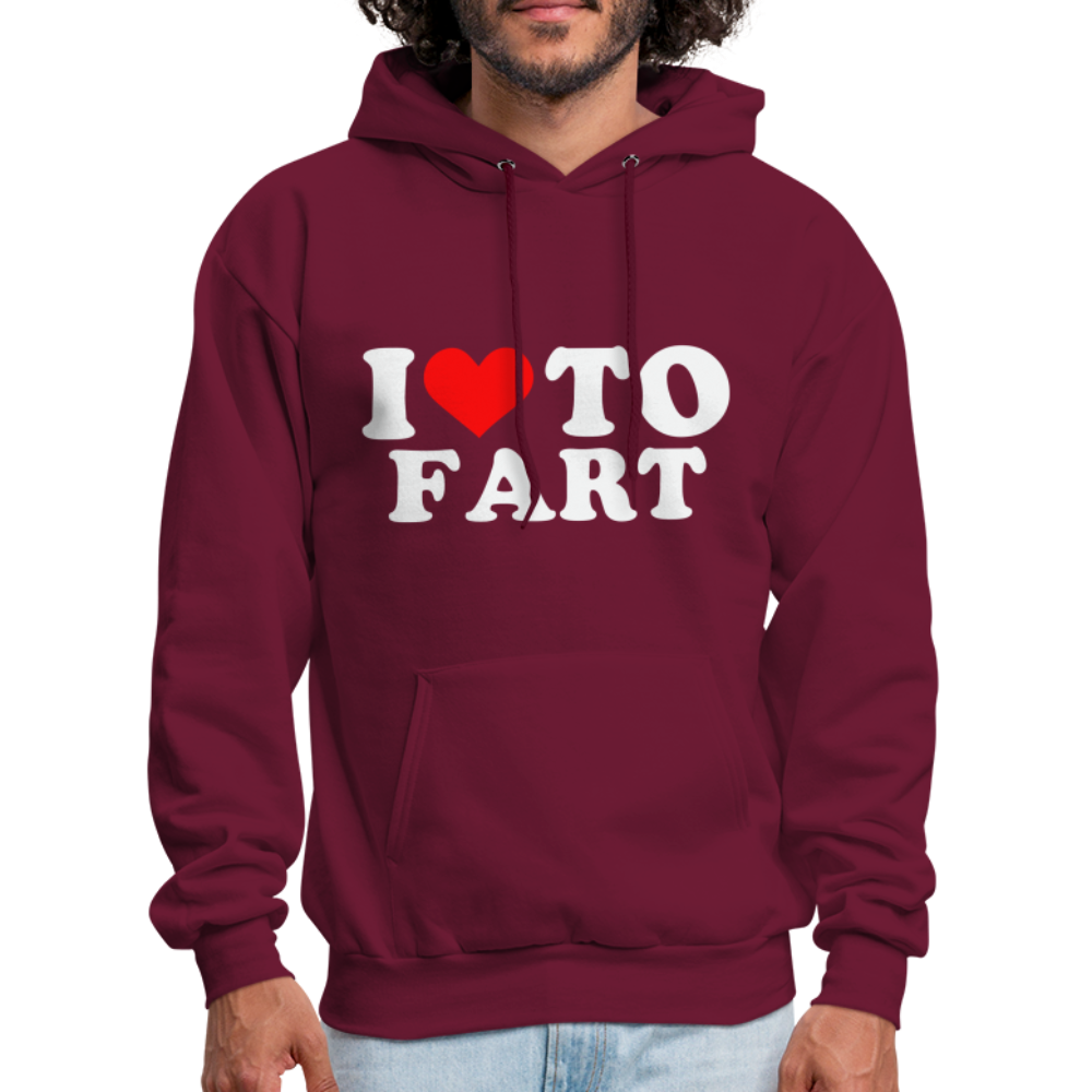 I Love To Fart (Unisex) Hoodie Color: burgundy